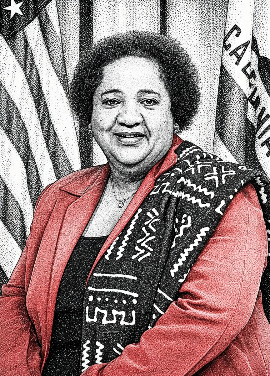 Illustration of Shirley Weber