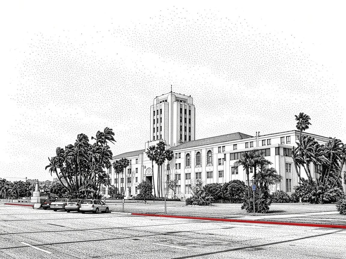 Illustration of San Diego County Administration Center