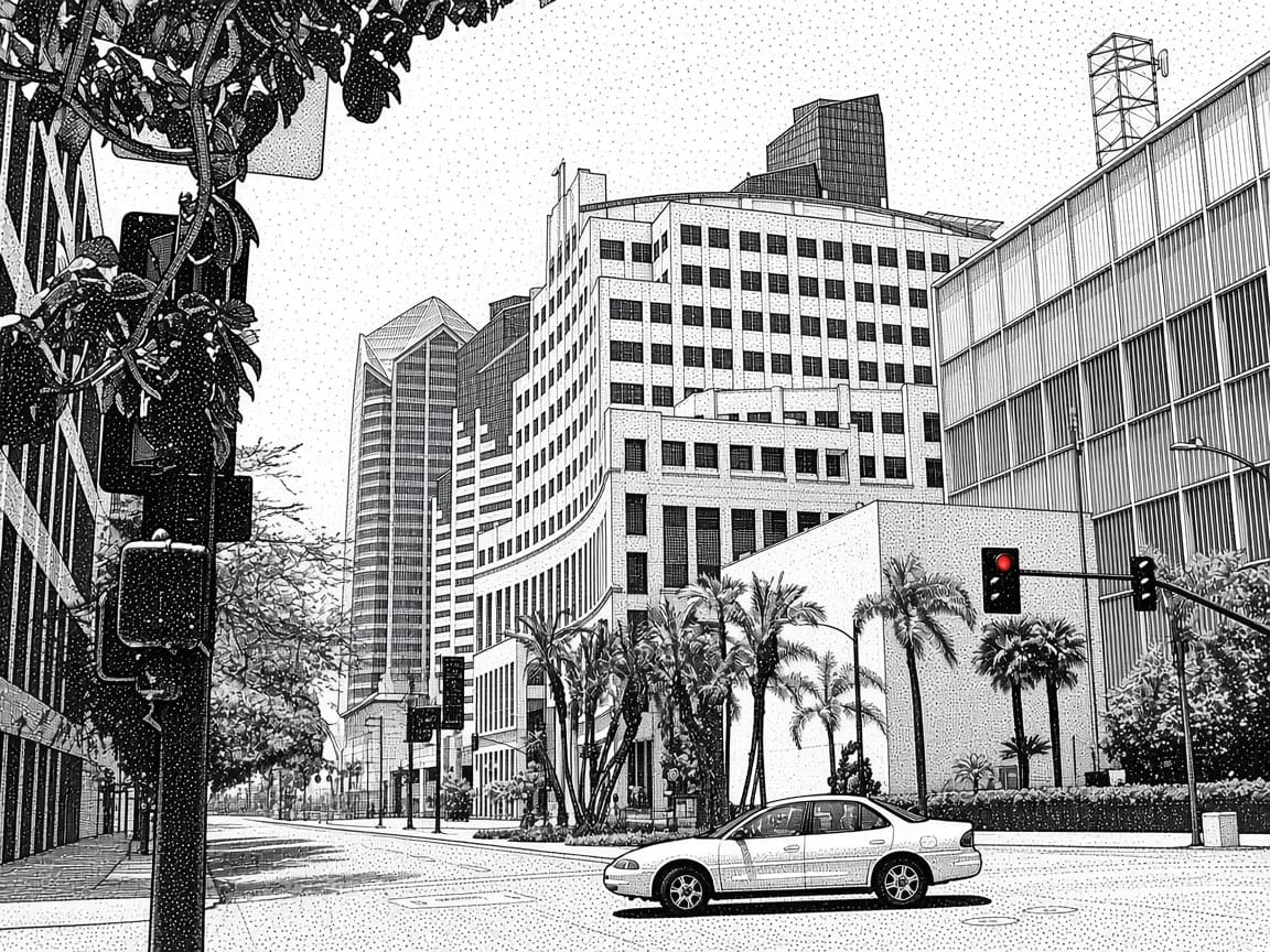 Illustration of Downtown San Diego skyline