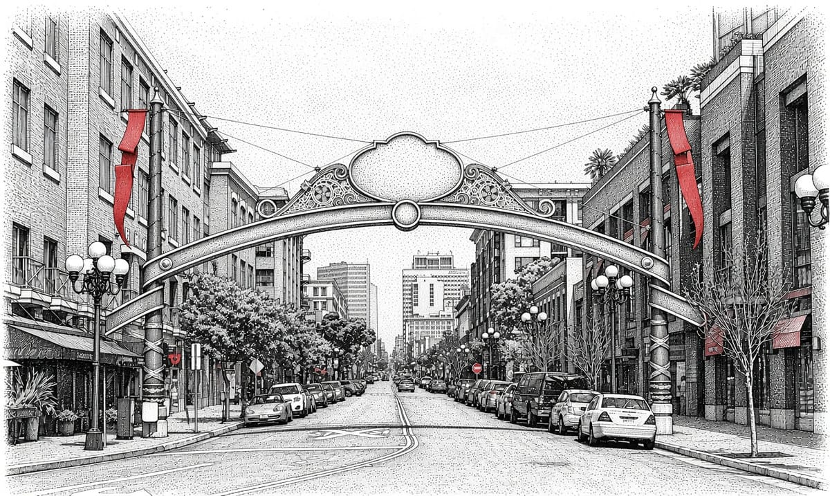 Illustration of Gaslamp Quarter
