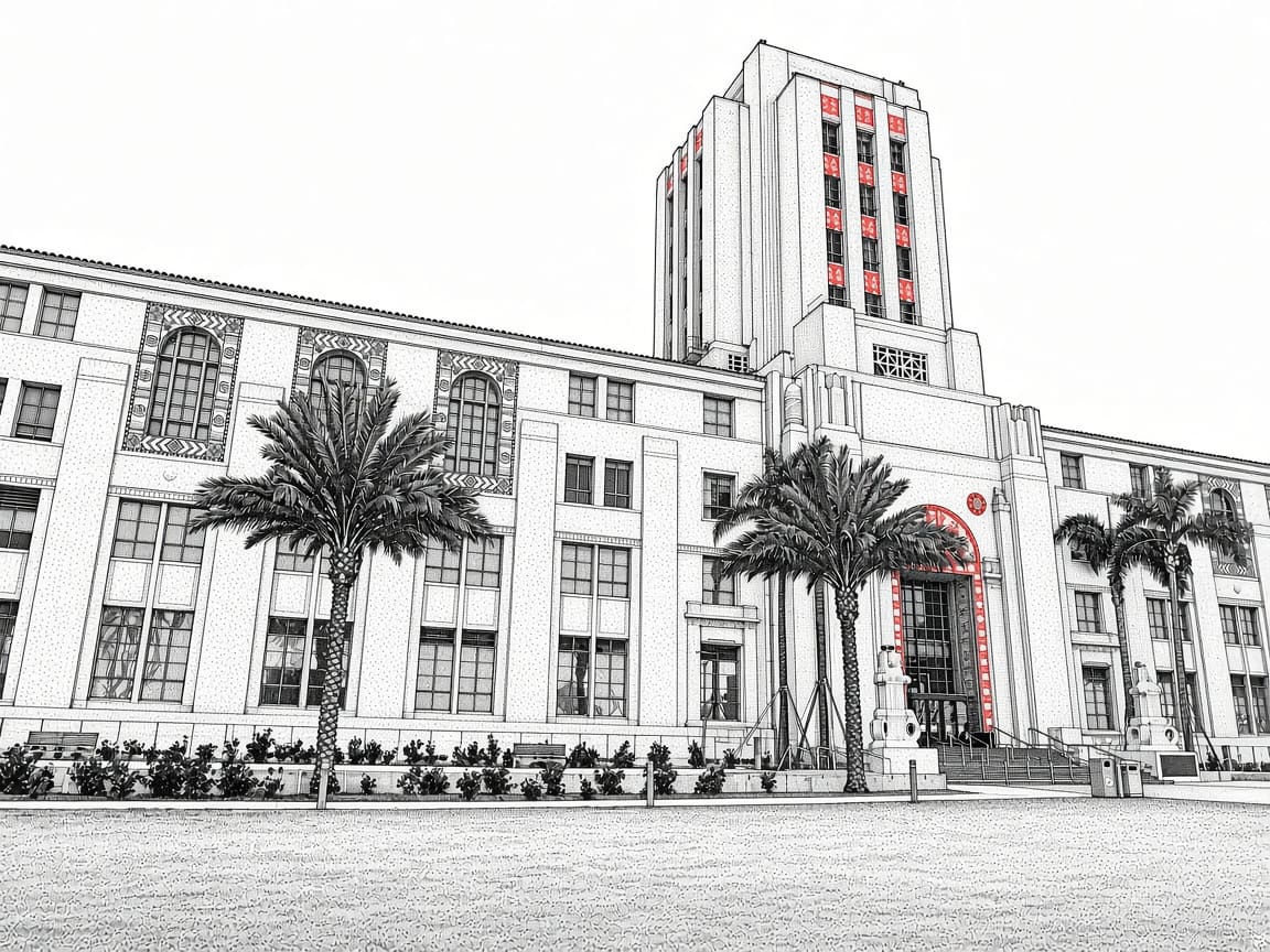 Illustration of San Diego County Administration Center