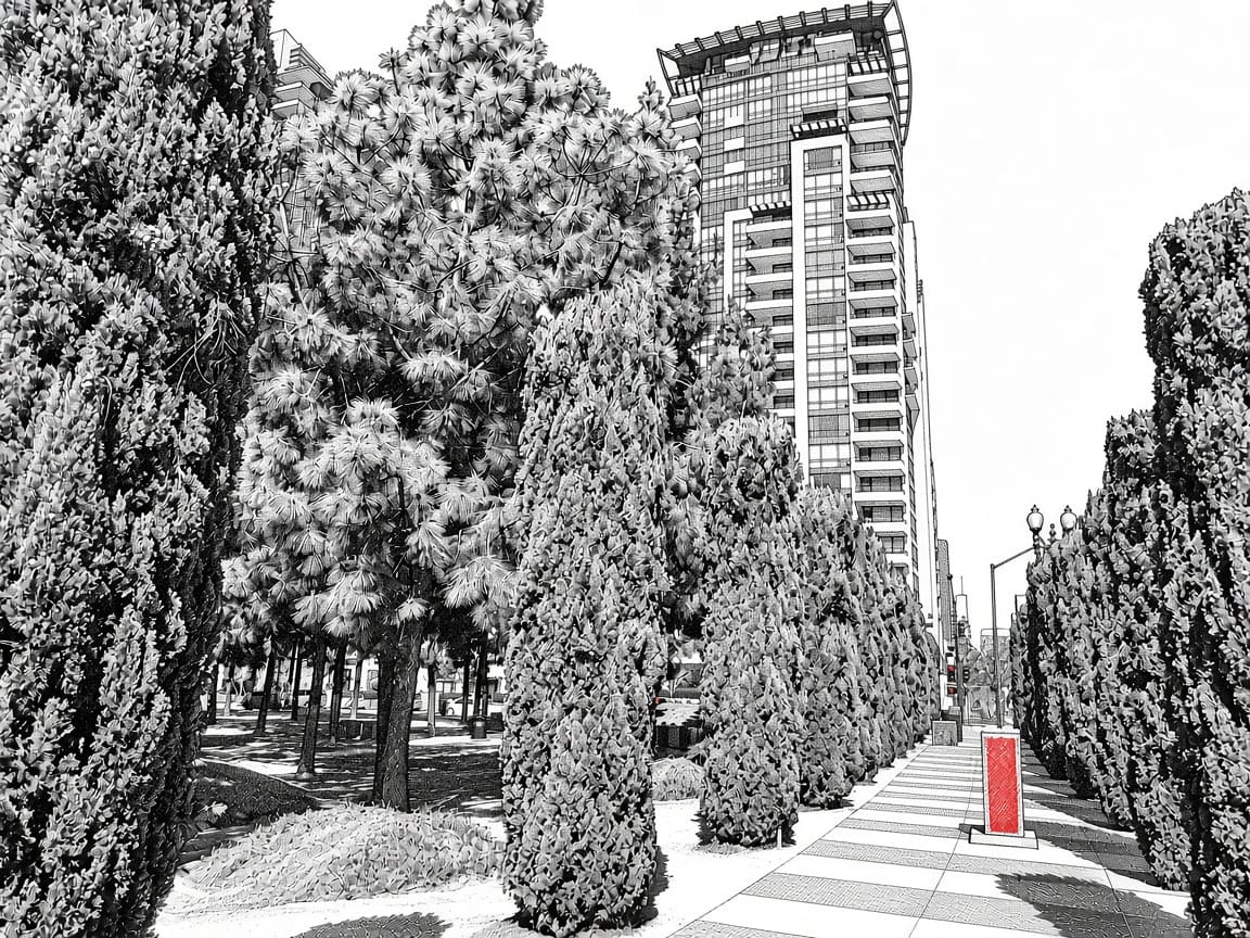 Ilustración del horizonte del centro de San Diego