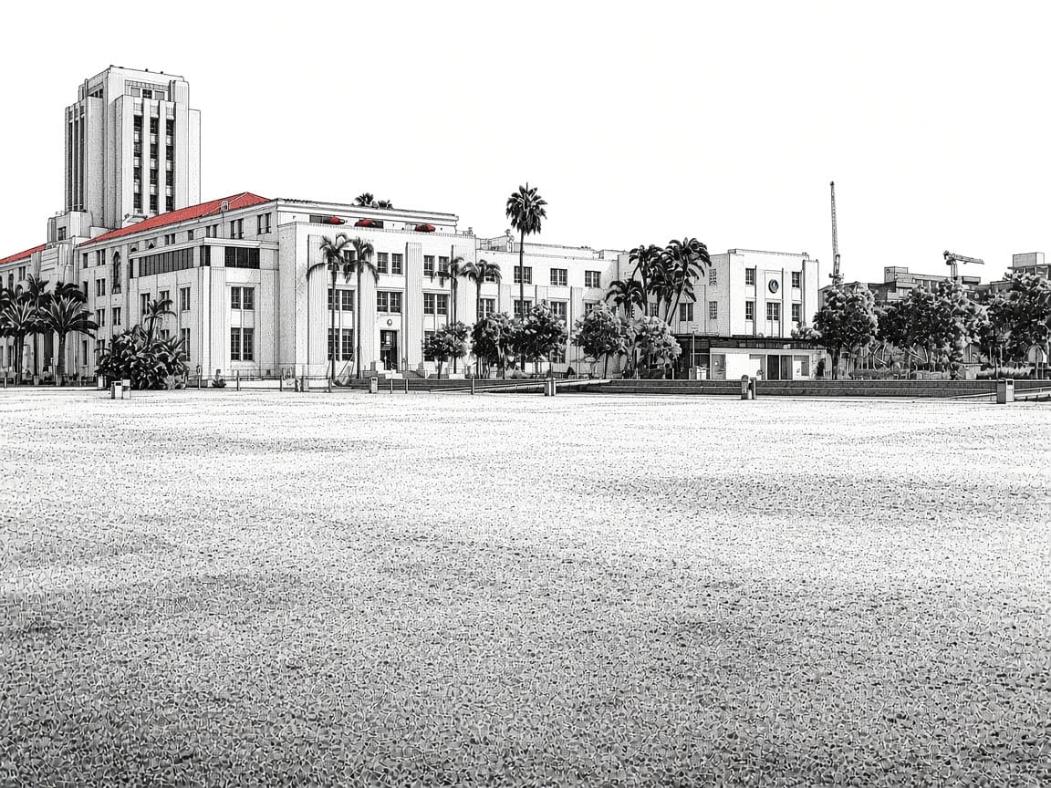 Ilustración del Centro de Administración del Condado de San Diego