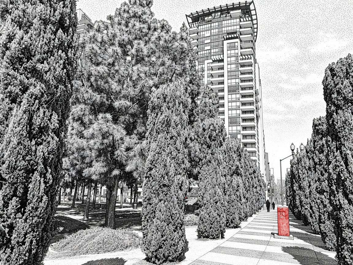 Ilustración del horizonte del centro de San Diego