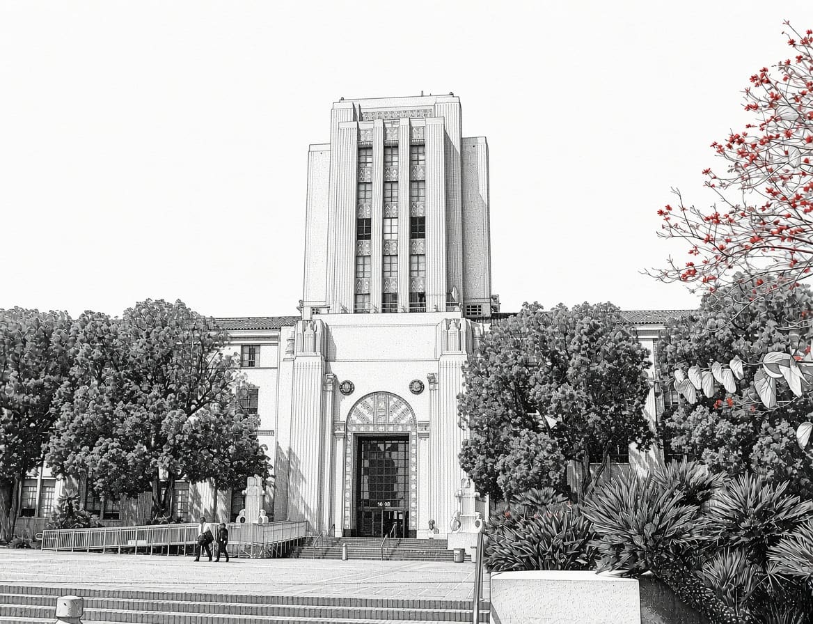 Ilustración del Centro de Administración del Condado de San Diego