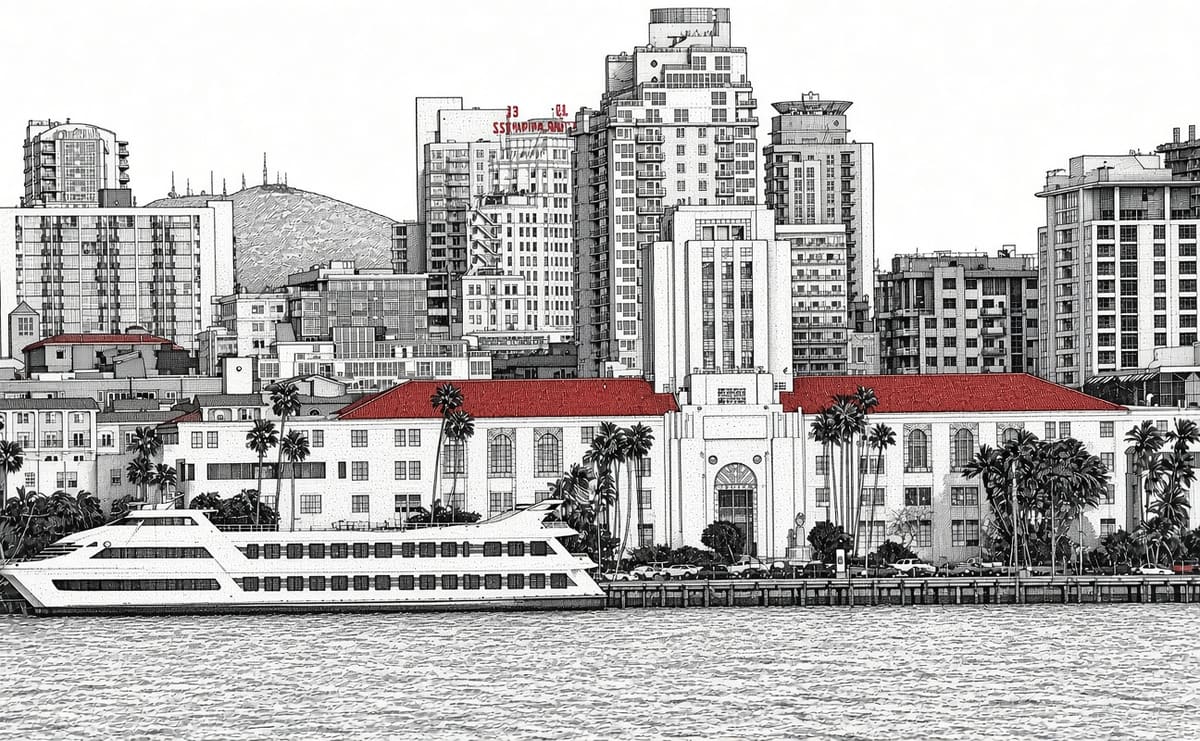 Ilustración del Centro de Administración del Condado de San Diego