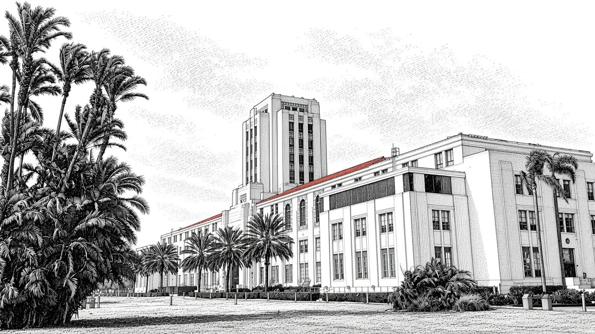 Ilustración del Centro de Administración del Condado de San Diego