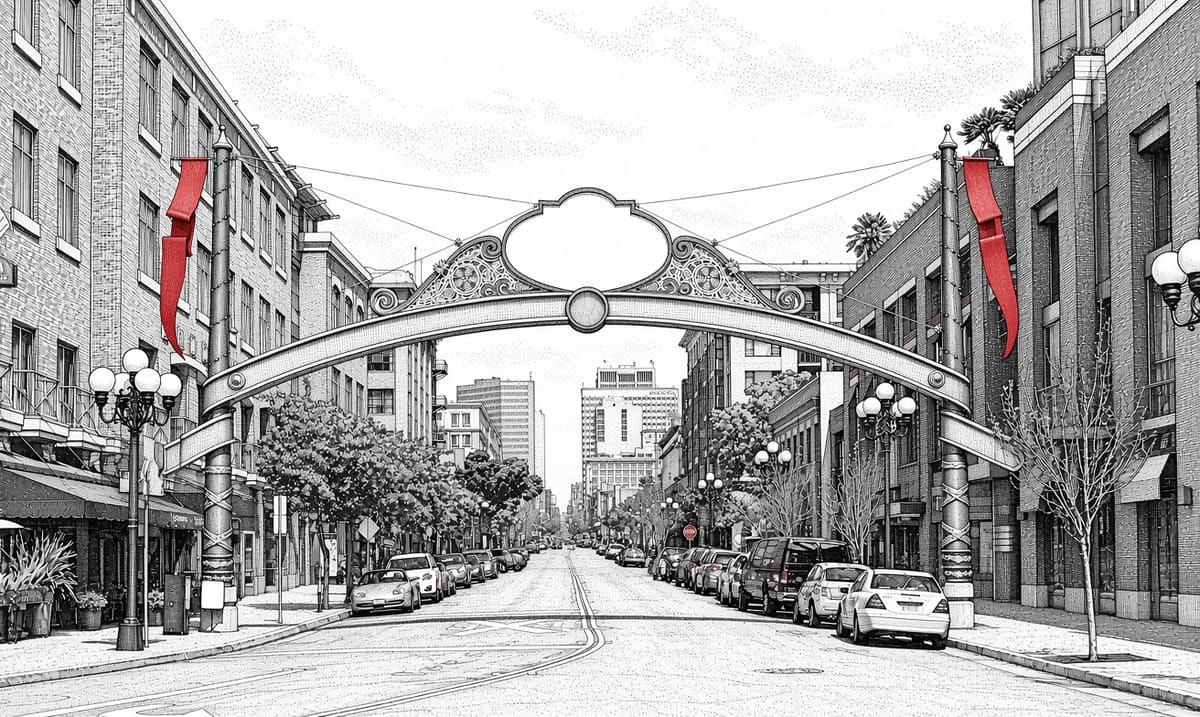 Ilustración del Gaslamp Quarter